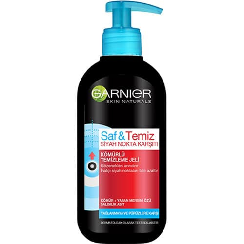 ژل پاک کننده زغال فعال پیور اکتیو گارنیر حجم 200ml_بازرگانی بهمنی